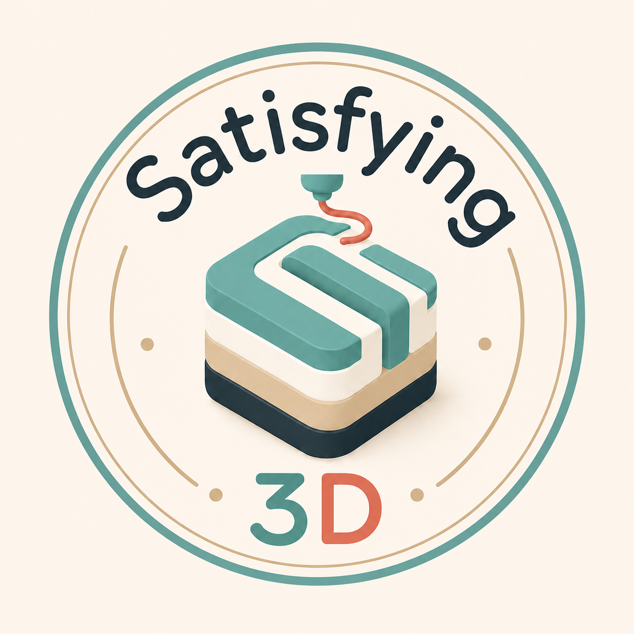 Satisfying 3D logo